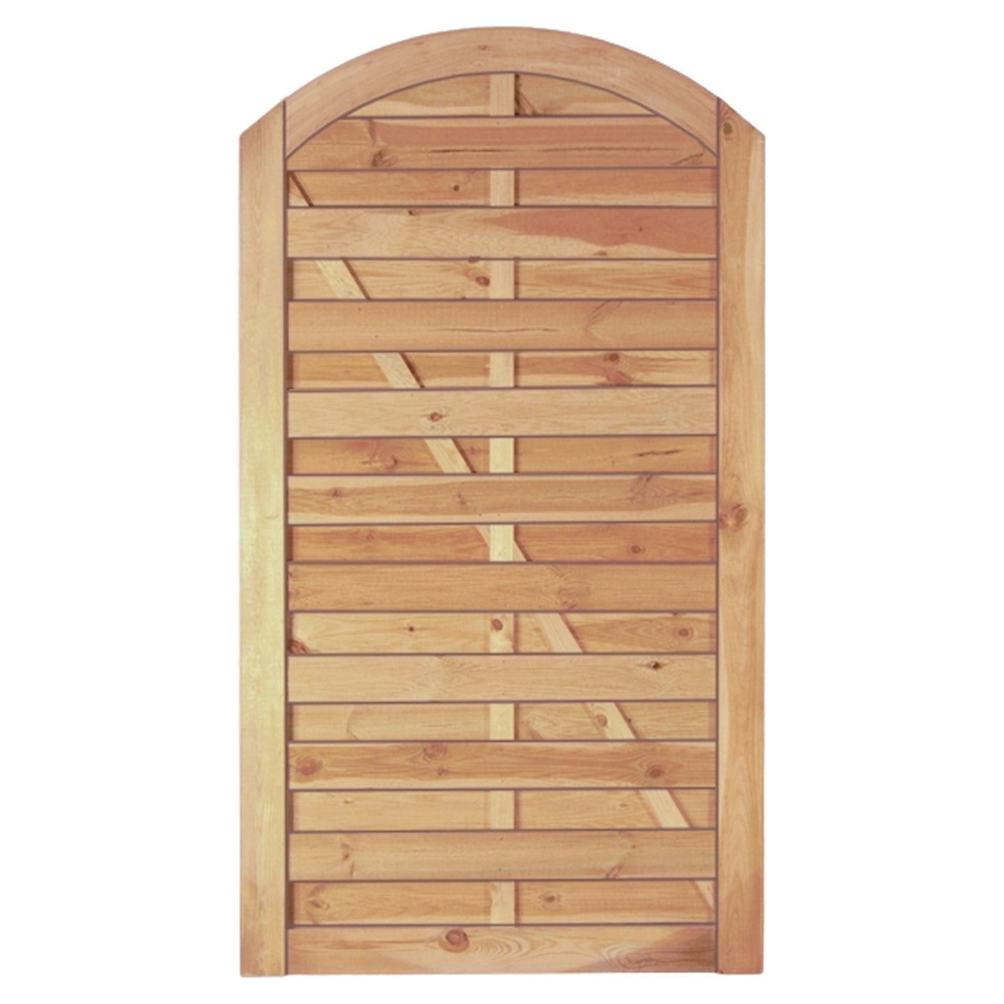 Maxi-Bogen Tor 100 x 180/160 cm
Rahmen 45/90 mm, ohne Beschlag, kdi grün
Lamellen geriffelt & geschraubt