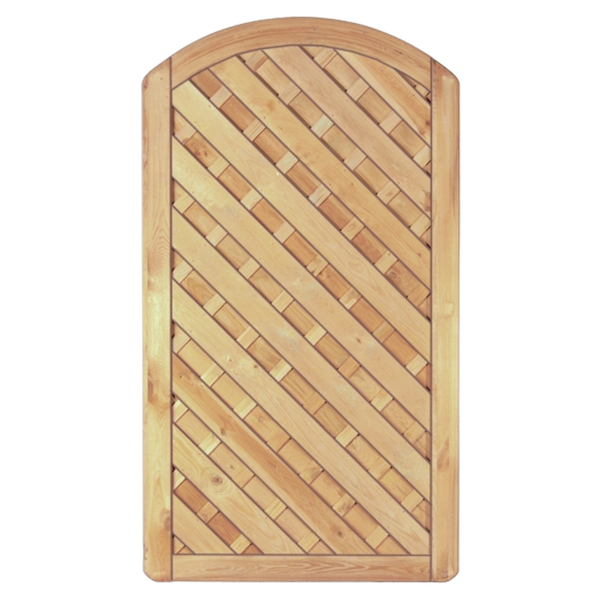 Maxi-Diagonal Bogen Tor 100 x 180/160 cm
Rahmen 45/90 mm, ohne Beschlag, kdi grün
Lamellen geriffelt & geschraubt