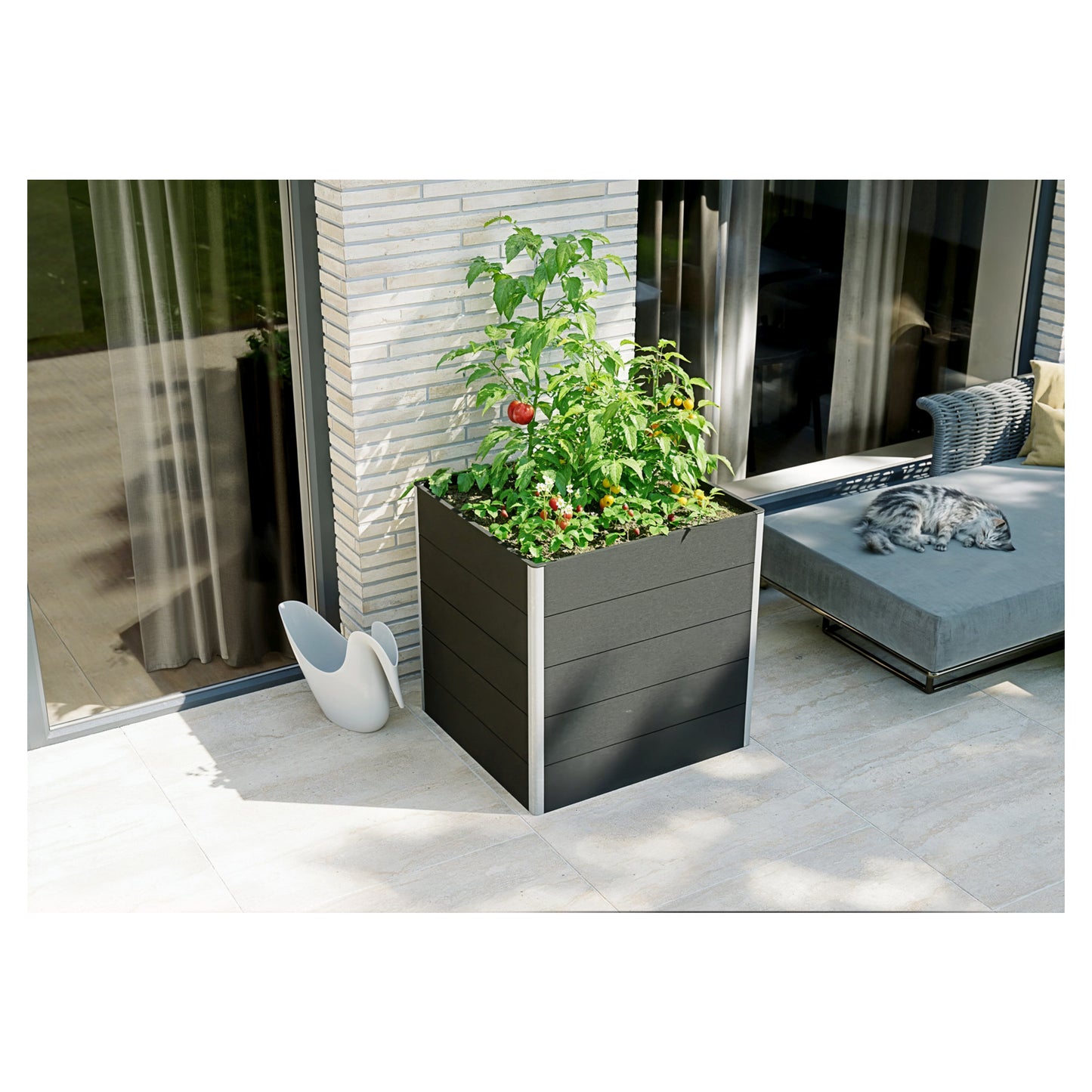 MEIKE WPC-Hochbeet ANTHRAZIT
75 x 70 x 75 cm, ca. 340 Liter
inkl. Montagematerial, Kartonverpackt