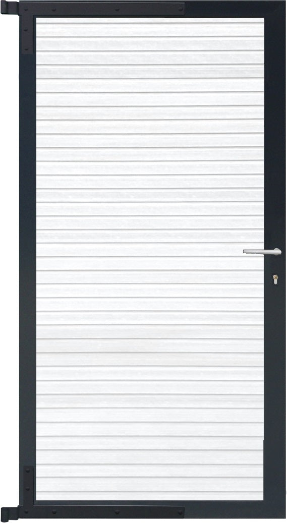 WAREN-Tor-Komplettset
90 x 173 cm, Füllung weiß
Rahmen anthrazit