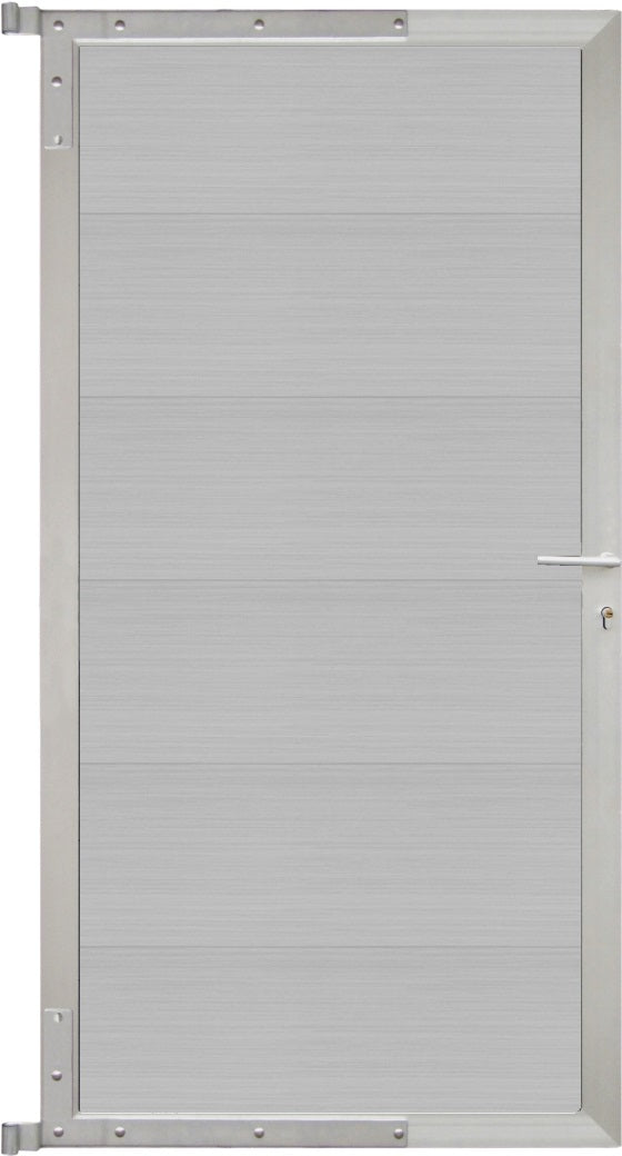 MAX-XL-Tor-Komplettset
90 x 173 cm, Füllung smoke white
Rahmen silber