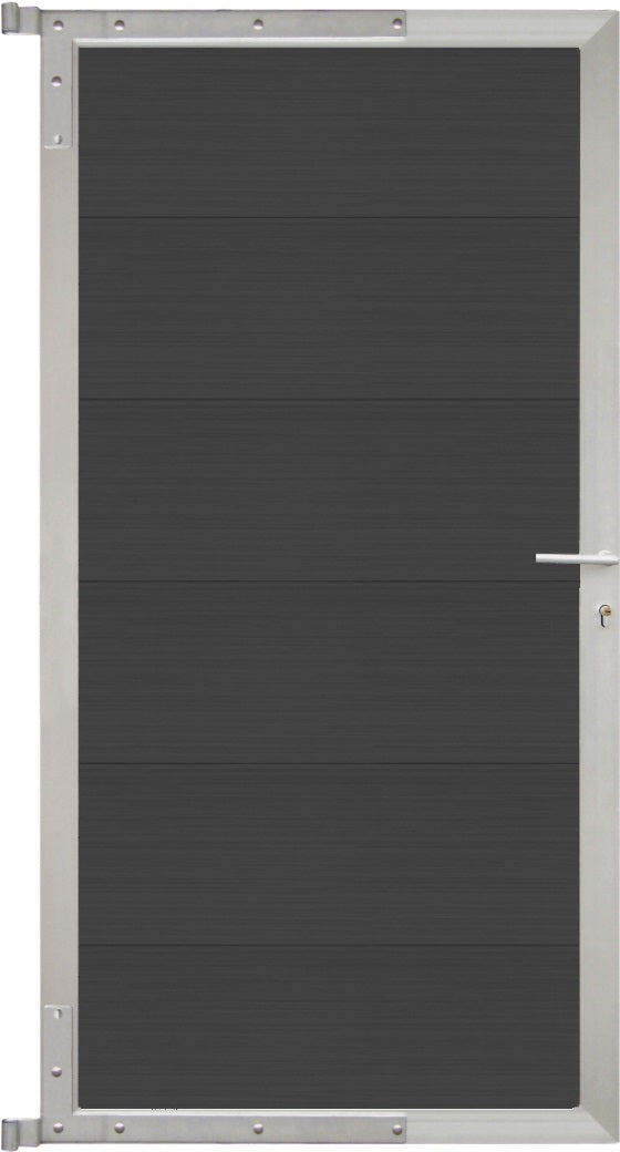 MAX-XL-Tor-Komplettset
90 x 173 cm, Füllung charcoal
Rahmen silber