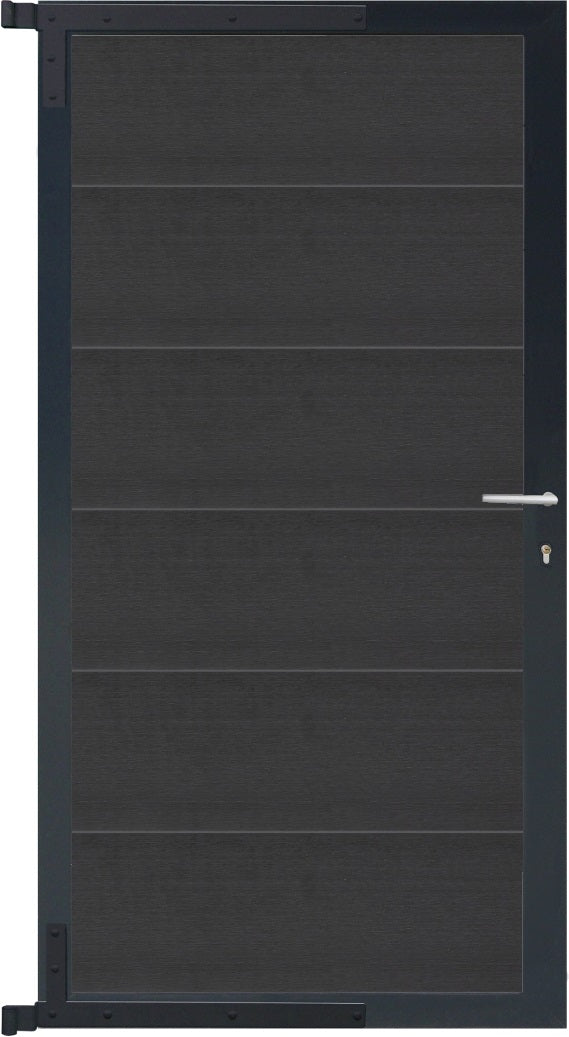 ELZE-Tor-Komplettset
90 x 173 cm, Füllung anthrazit
Rahmen anthrazit