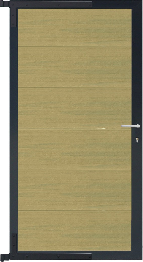 ELZE-Tor-Komplettset
90 x 173 cm, Füllung schilf
Rahmen anthrazit