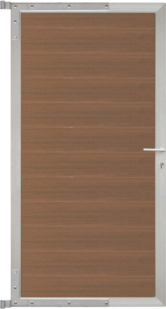 ELSKOP-Tor-Komplettset
90 x 173 cm, Füllung teak
Rahmen silber