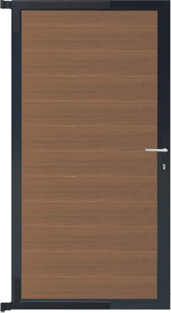 ELSKOP-Tor-Komplettset
90 x 173 cm, Füllung teak
Rahmen anthrazit
