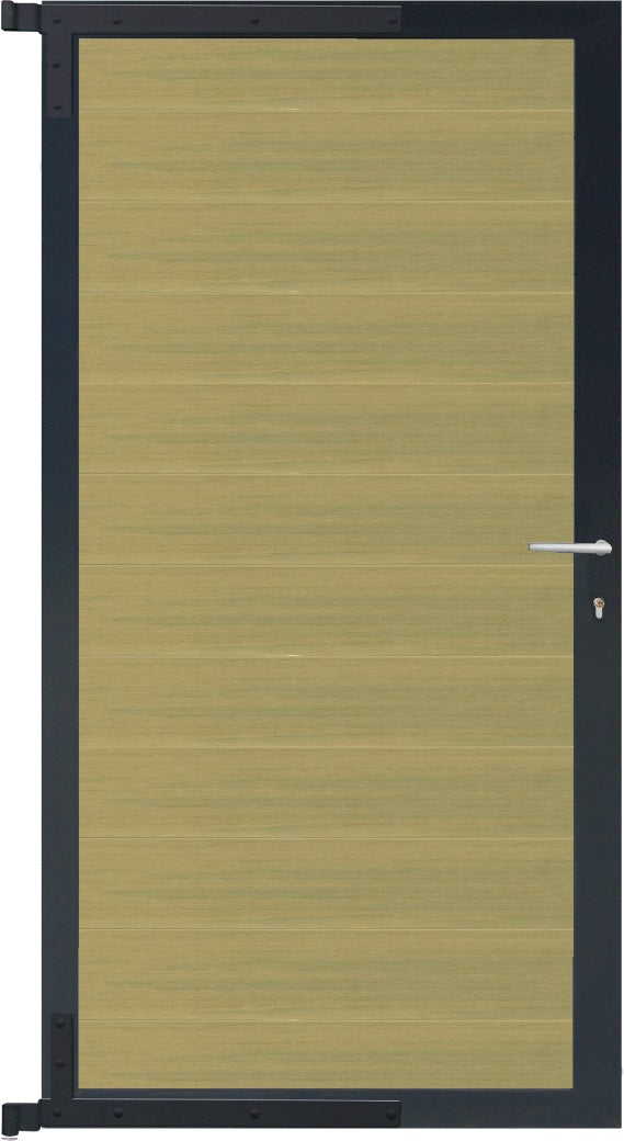 ELSKOP-Tor-Komplettset 90 x 173 cm, Füllung schilf Rahmen anthrazit