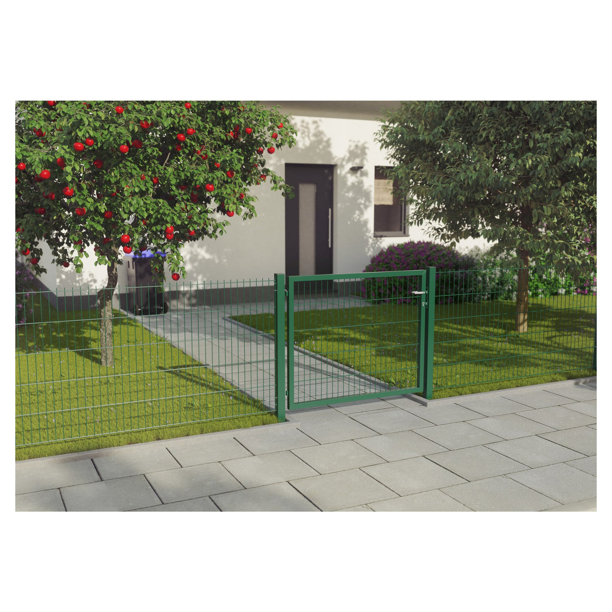 BASIC-Zaunset 120 grün 5 x 44313 Zaunmatte grün 200 x 120 cm 6 x 27314 Tom-Zaunpfosten