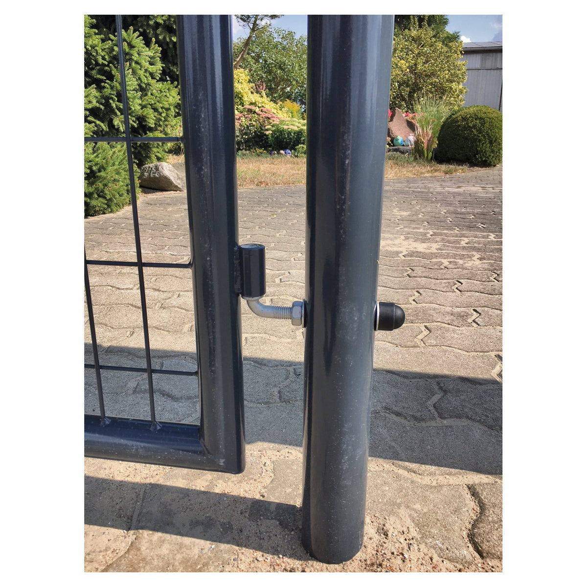 STRONG Einzeltor RAL 7016 ANTHRAZIT 1250 x 1200 mm inkl. Pfosten + Beschläge MW 50/100 mm