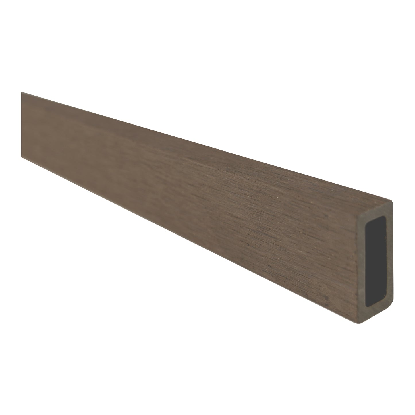 HANÖ-Serie SCHOKO Holzstruktur 21 Lamellen 20 x 75/68 x 1793 mm BPC-Rhombus-Steckzaun