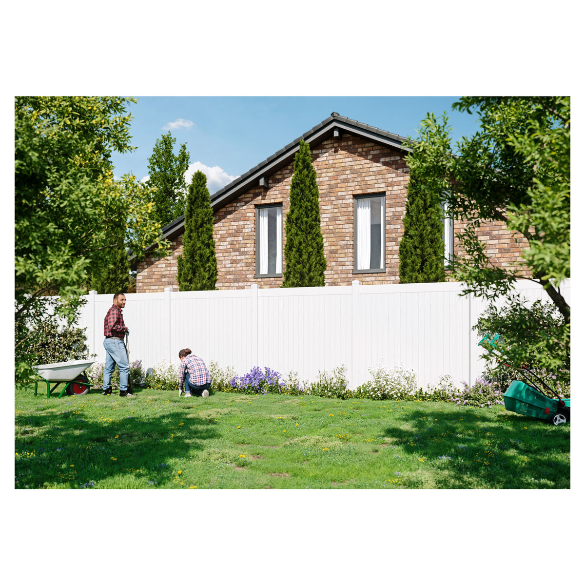 ALASKA-Serie Dichtzaun
Grundelement 177 x 178 cm
ohne Pfosten, PVC weiß, kartonverpackt