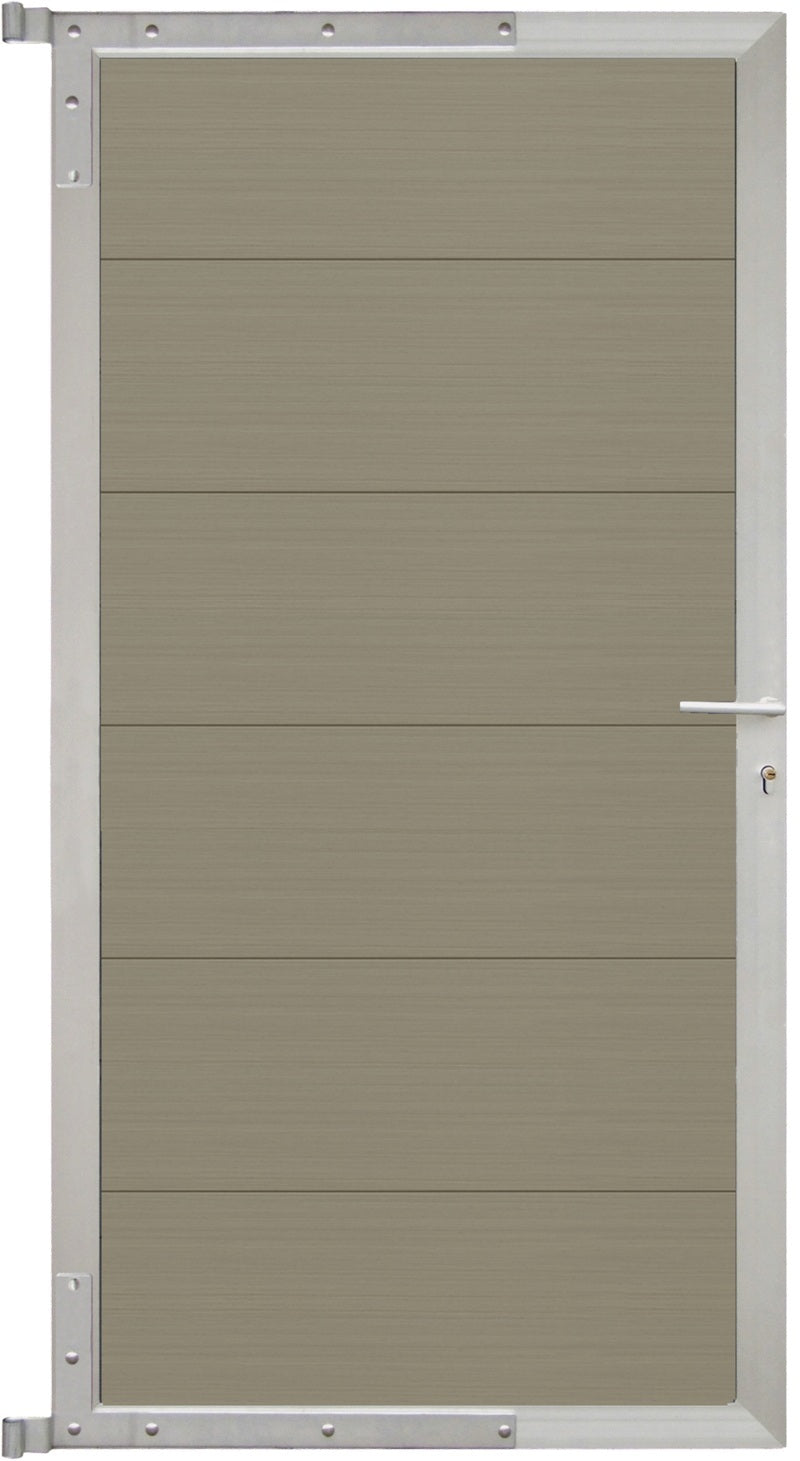 MAX-XL-Tor-Komplettset 90 x 173 cm, Füllung antique Rahmen silber