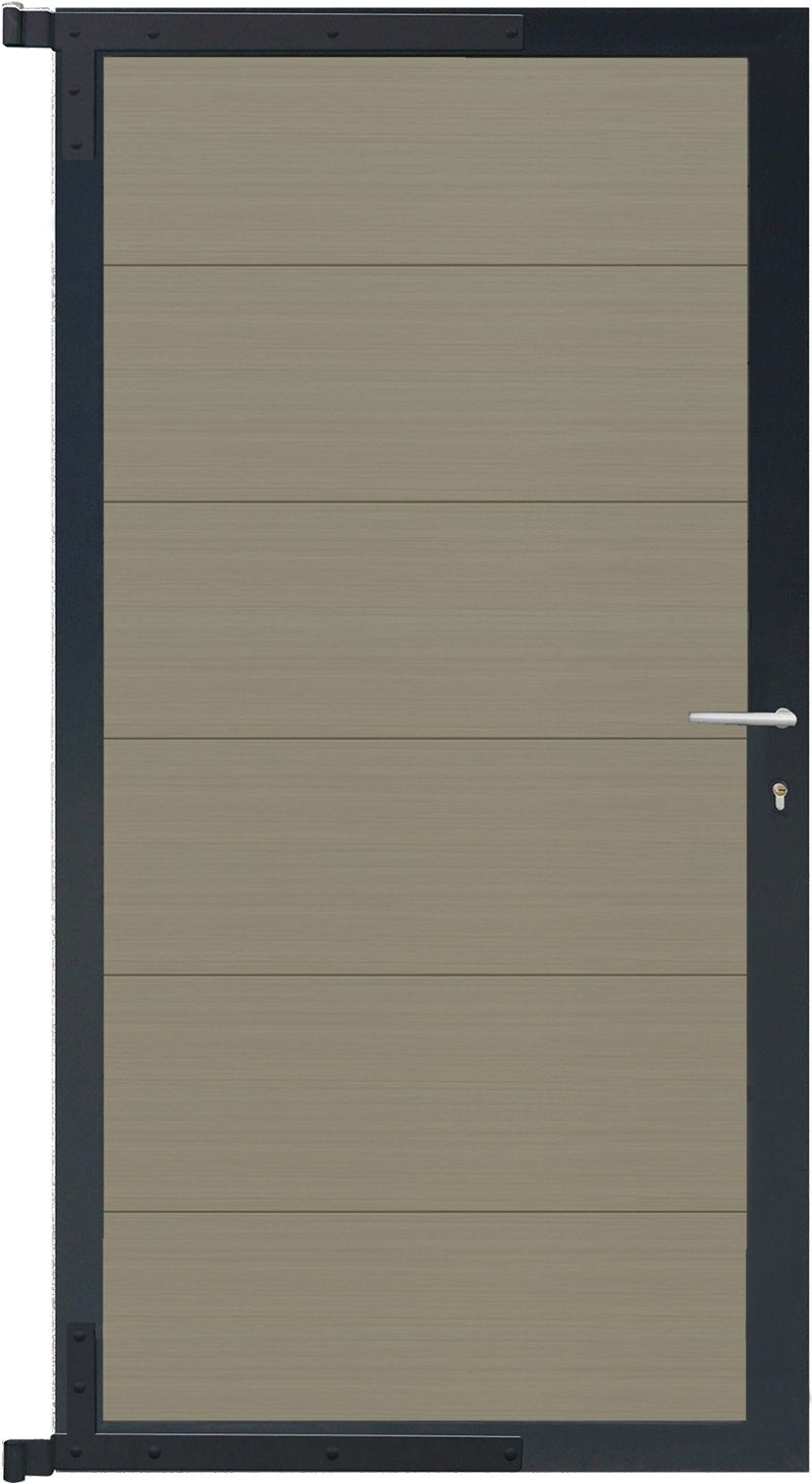 MAX-XL-Tor-Komplettset 90 x 173 cm, Füllung antique Rahmen anthrazit