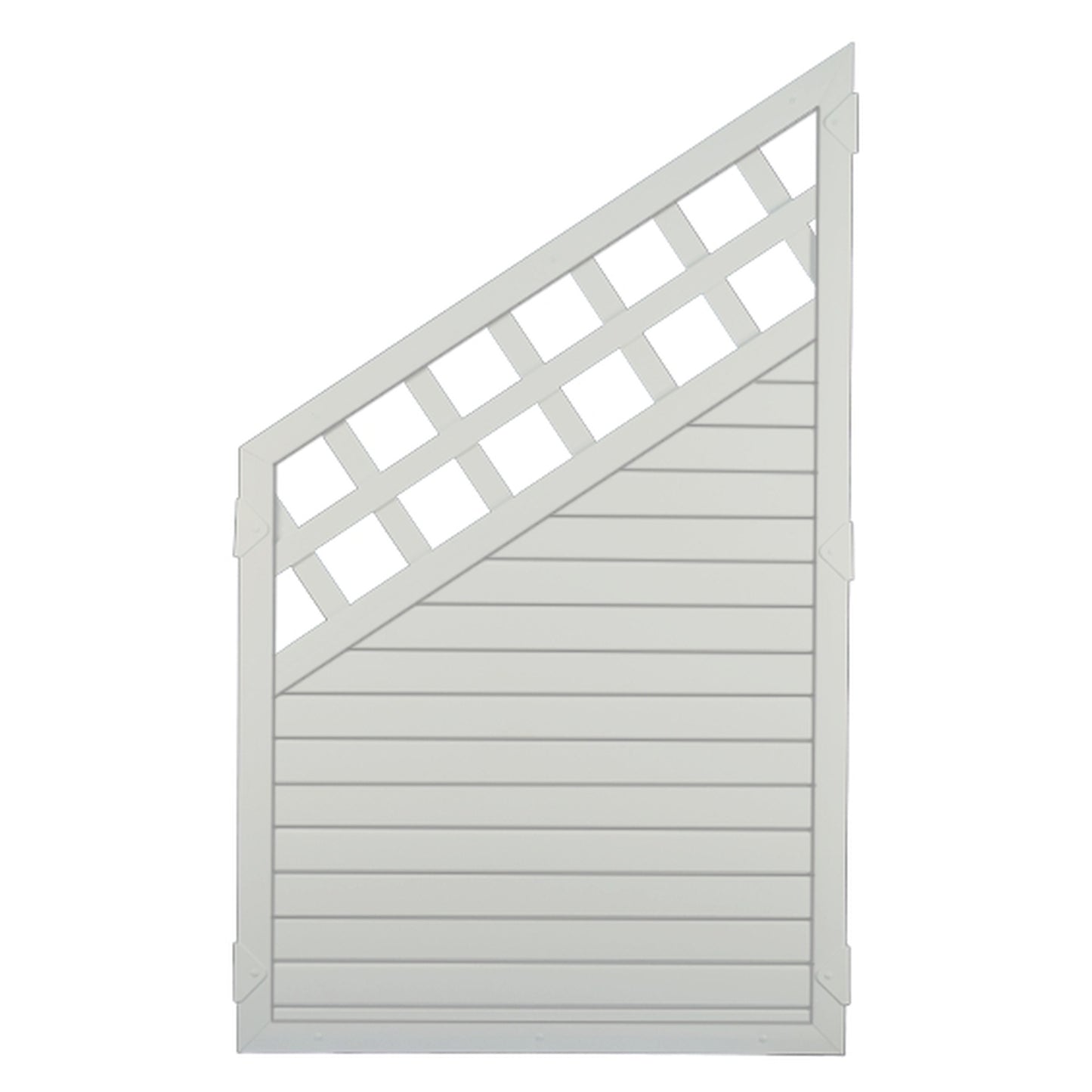 LIGHTLINE KS-Zaun Ranki 90 x 150/90 cm, ECKE rechts Füllung weiß / Rahmen weiß