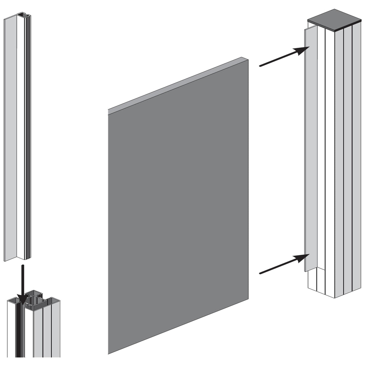 VETRO System-Winkelschiene Alu
23 x 47 x 1200 mm
Weiß Struktur