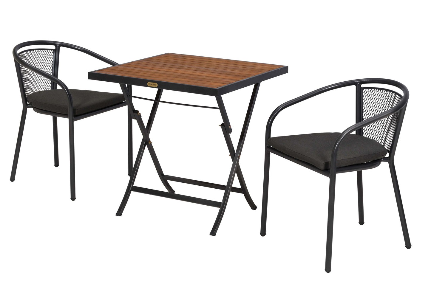Delos Set 5tlg.
Aluminium/Stahl mit Akazie