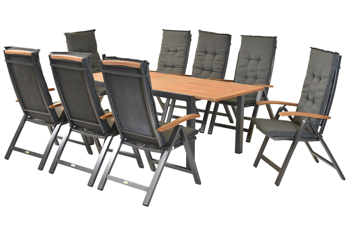 Tilos Set 17tlg.
Aluminium/Akazie