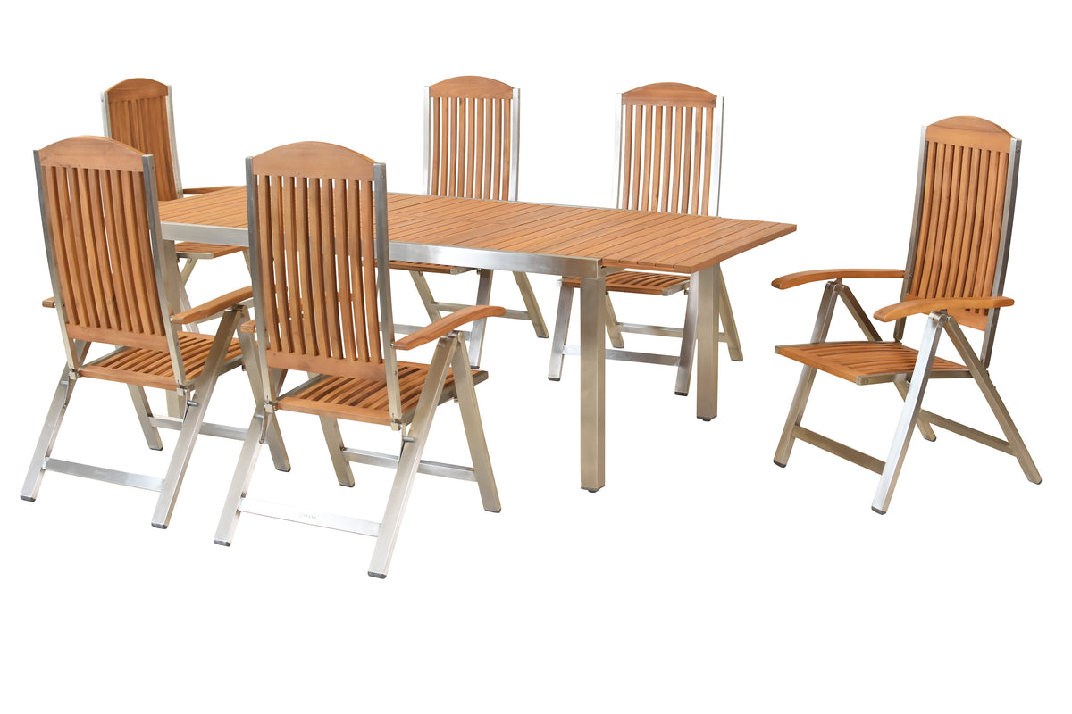 Keros Set 7tlg.
Edelstahl/Akazie