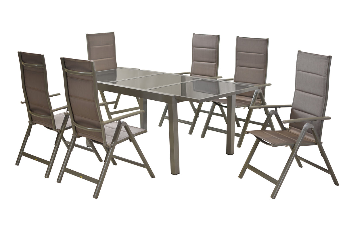 Taviano Set 7tlg.
Aluminium/Textil