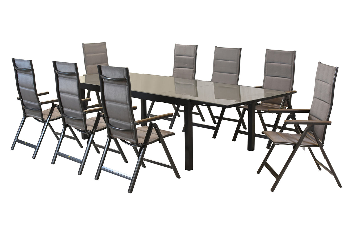 Trivero Set 9tlg.
Aluminium/Textil