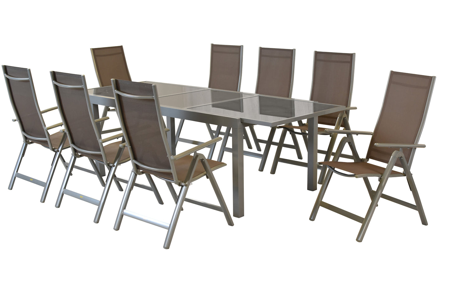 Carrara Set 9tlg.
Aluminium/Textil