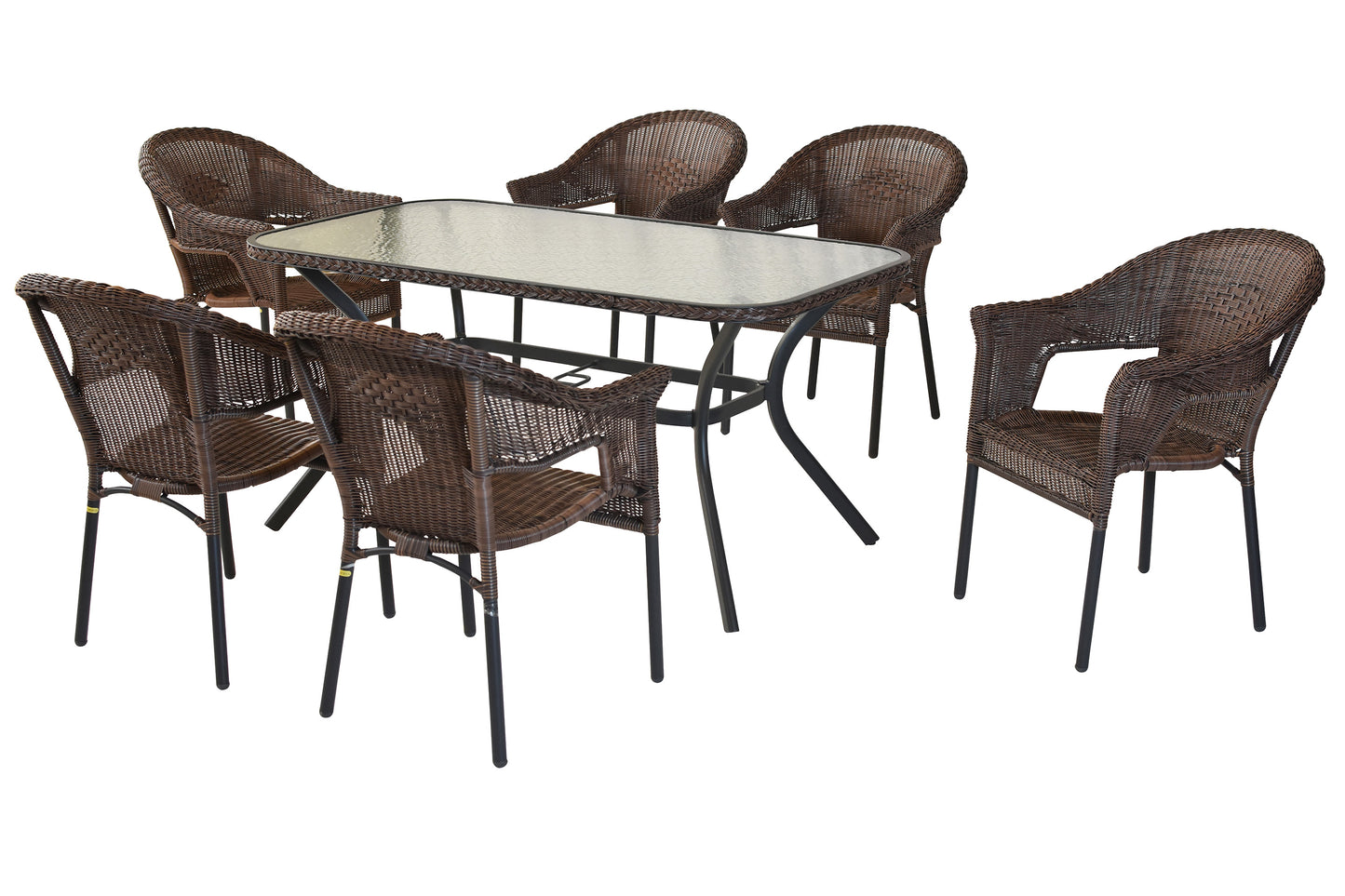 Ravenna Set 7tlg.
Aluminium/Kunststoffgeflecht