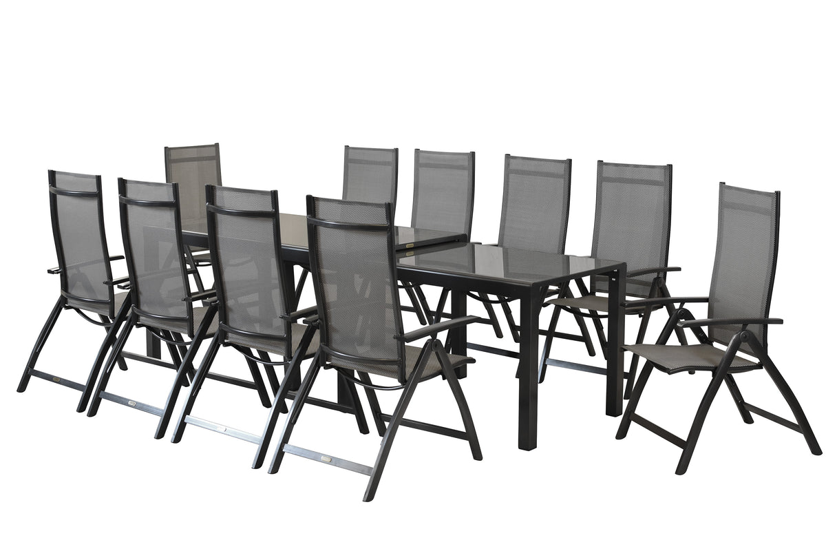 Vicenza Set 11tlg.
Aluminium/Textil