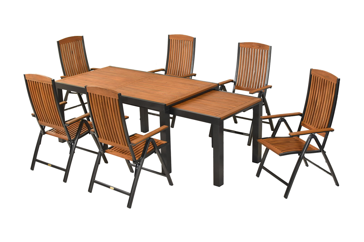 Athos Set 7tlg.
Aluminium/Akazie