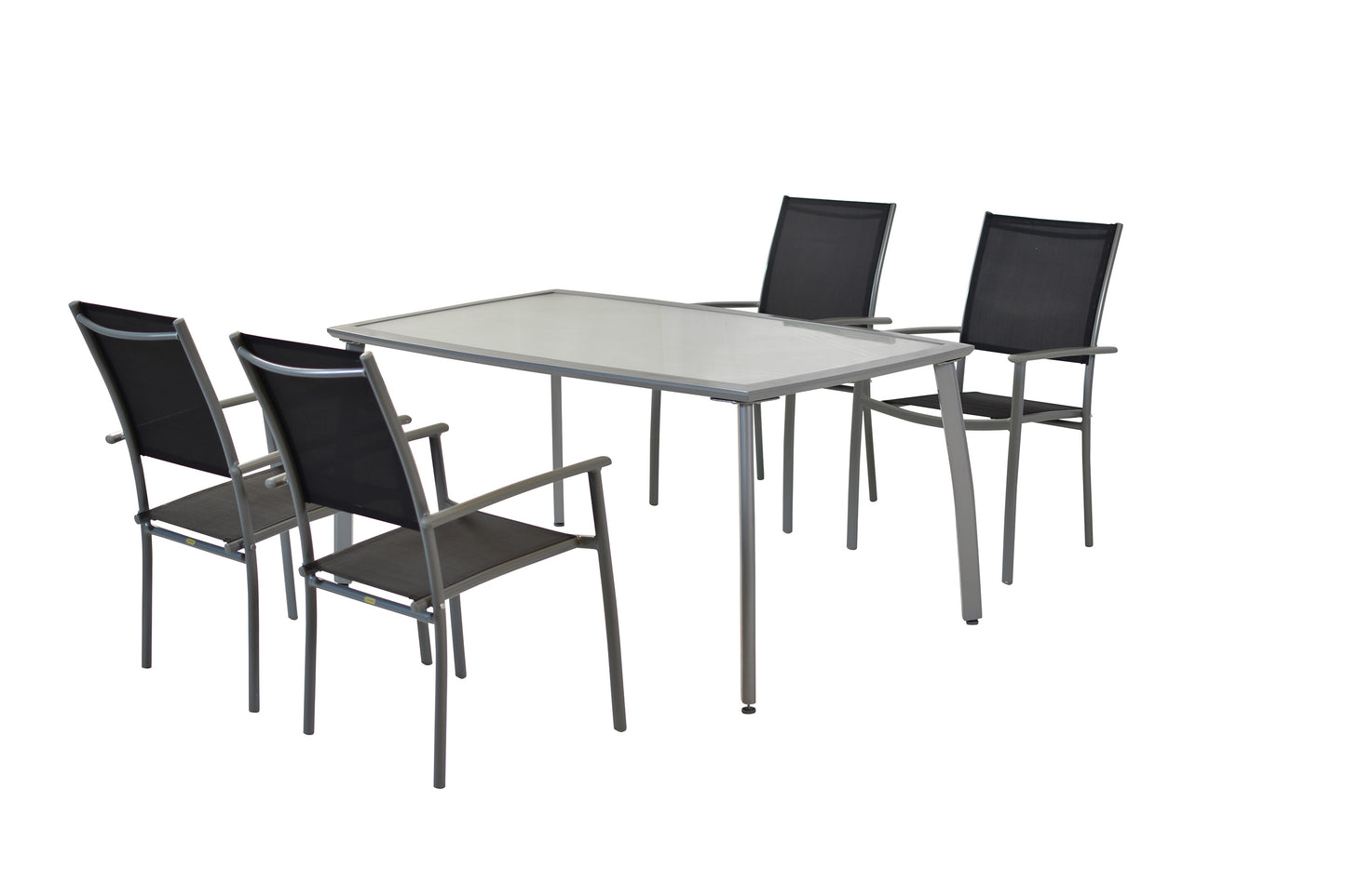 Milano Set 5tlg.
4 Milano Stapelsessel, schwarz
1
