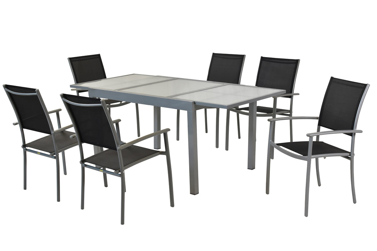 Milano Set 7tlg.
Alu/Textil
