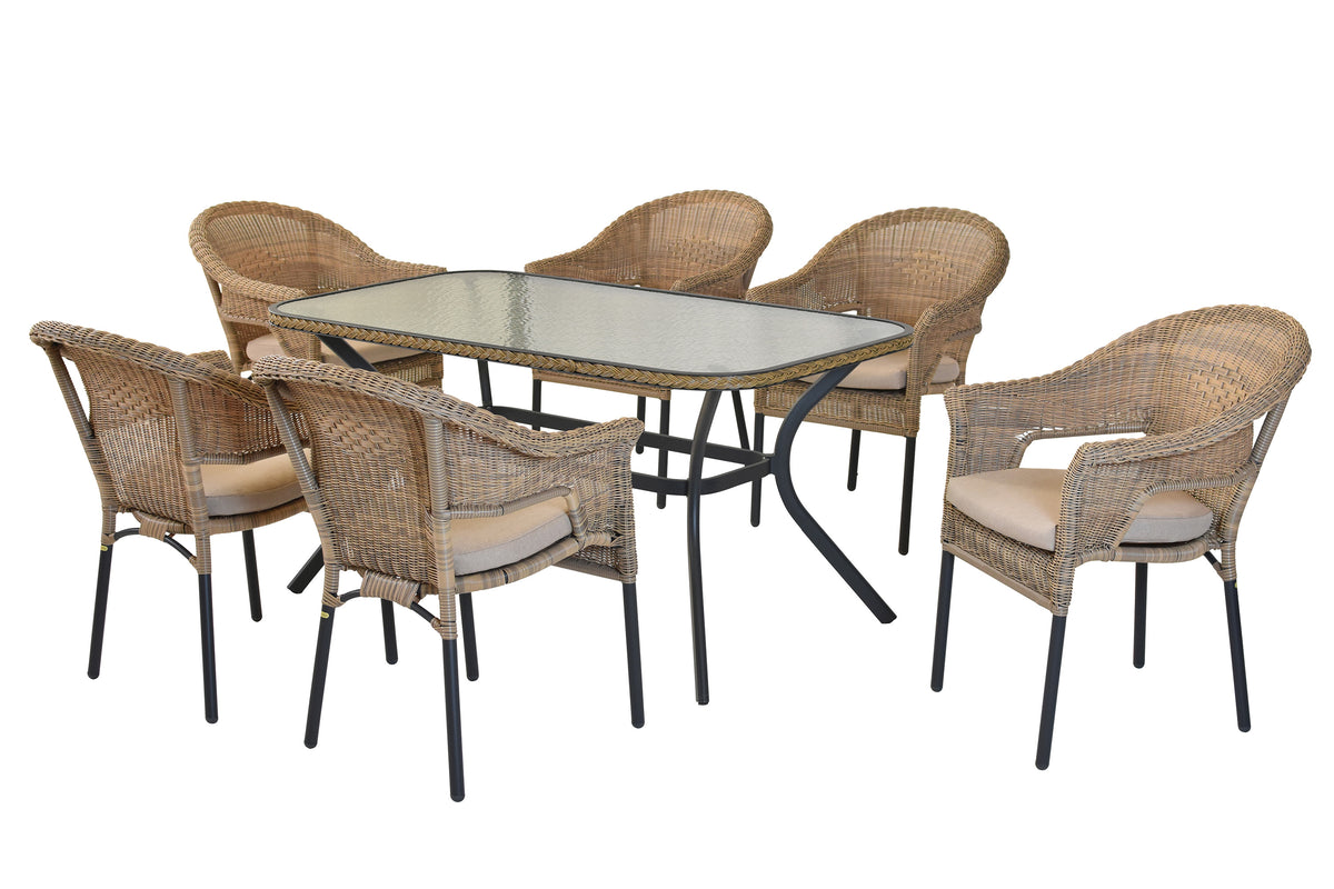 Ravenna Set 13tlg.
Aluminium/Kunststoffgeflecht