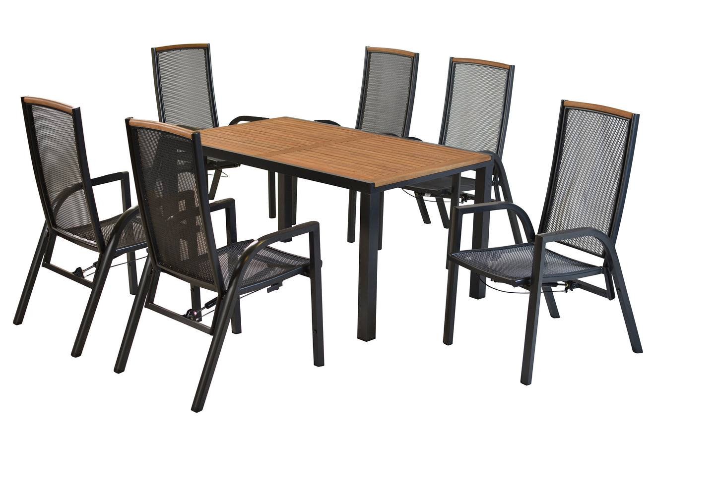 Tilos Set 7tlg.
Aluminium/Akazie
