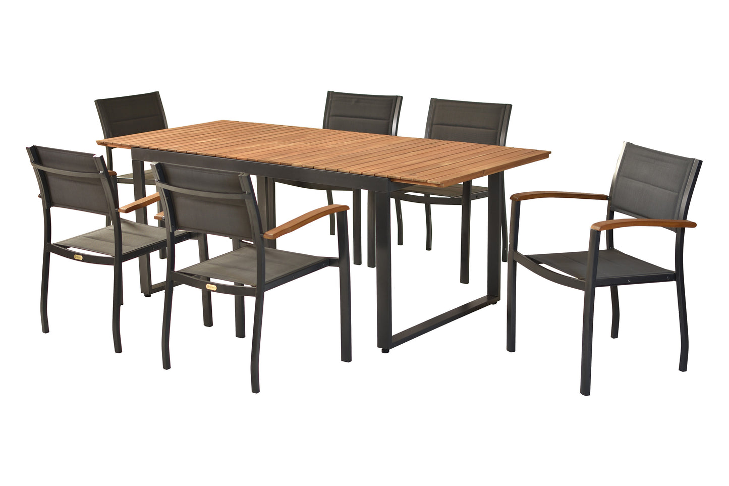 Paxos Set 7tlg.
Aluminium/Textil/Akazie