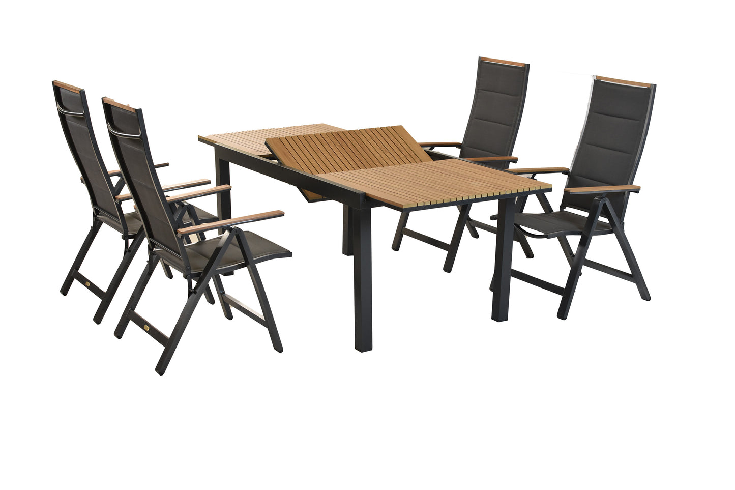 Verona Set 5tlg.
Aluminium/Textil/Polywood