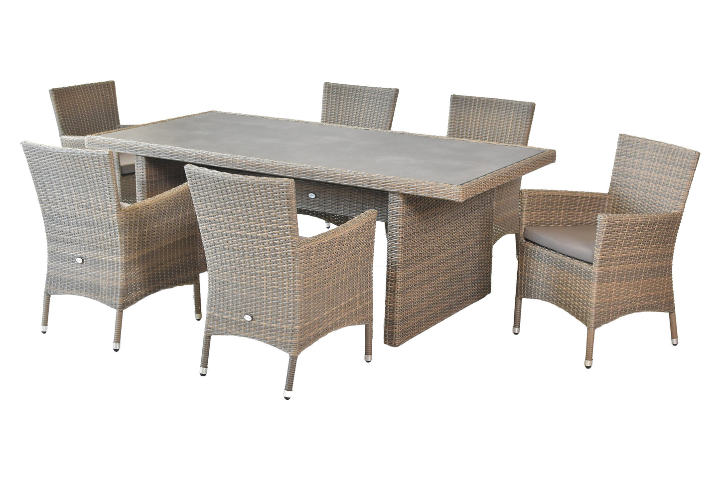 Teneriffa Set 13tlg.
Aluminium/Kunstoffgeflecht