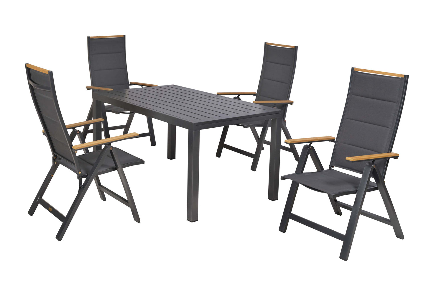 Verona Set 5tlg.
Aluminium/Textil/Polywood