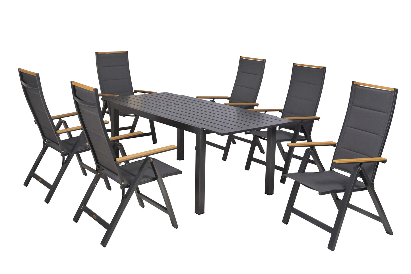 Verona Set 7tlg.
Aluminium/Textil/Polywood