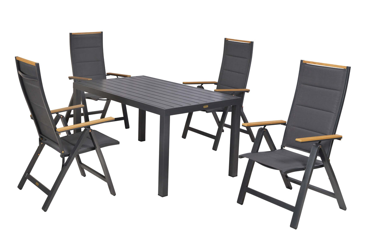 Verona Set 5tlg.
Aluminium/Textil/Polywood