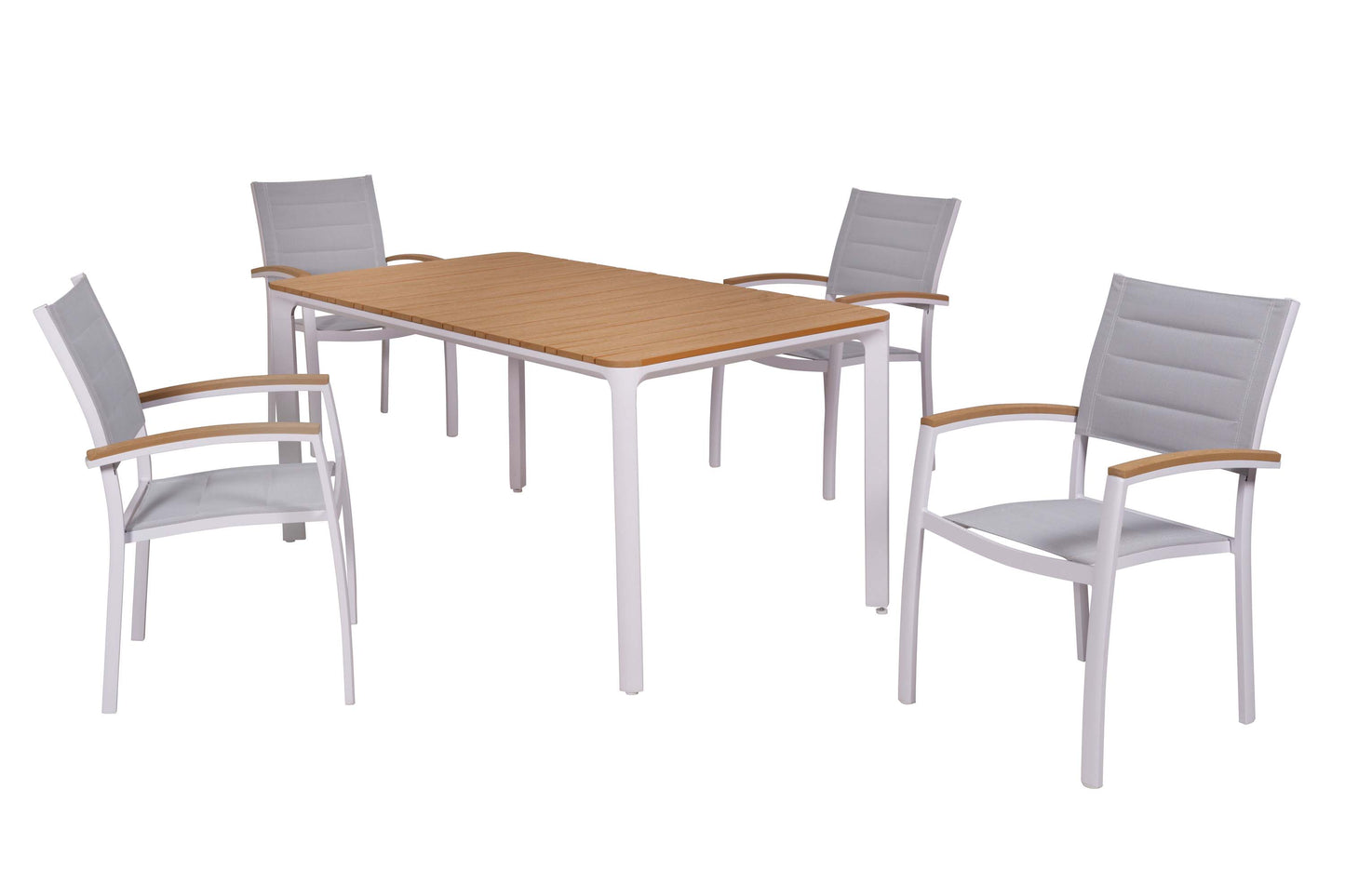 Pisa Set 5tlg., weiß
Aluminium/Textil