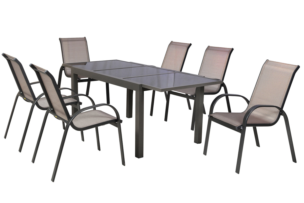 Amalfi Set 7tlg.
Aluminium/Textil