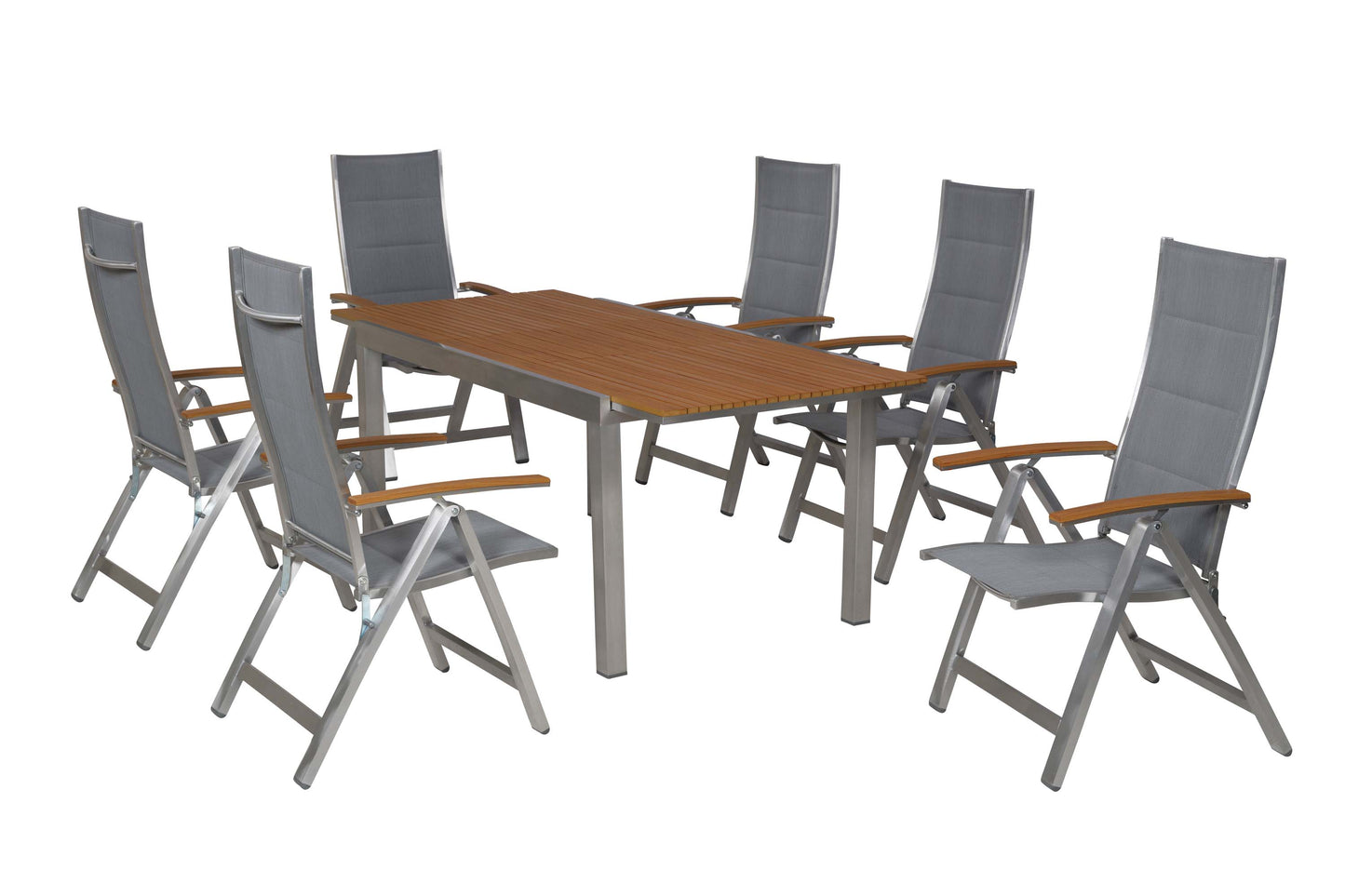 San Remo Set 7tlg.
Aluminium/Textil