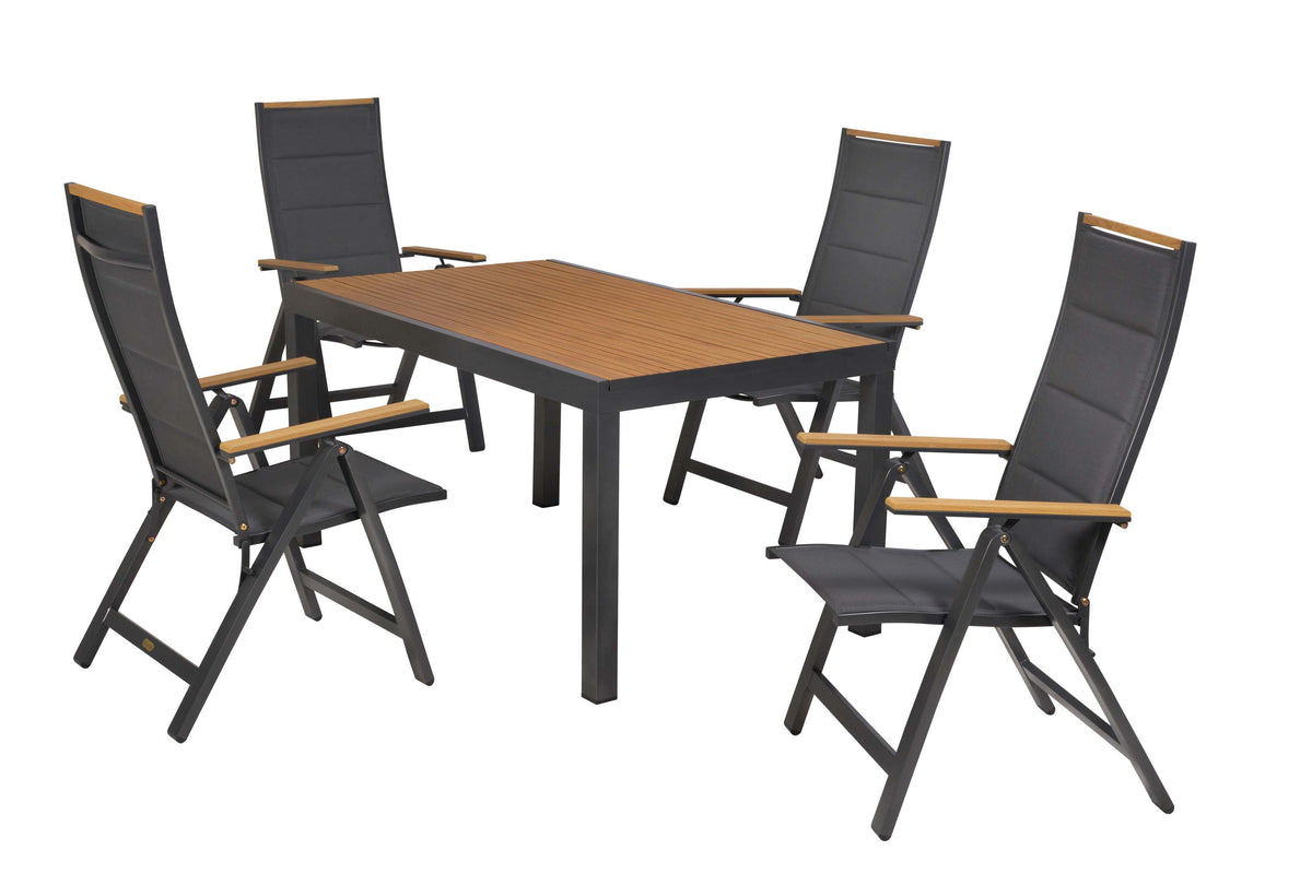 Verona Set 5tlg.
Aluminium/Textil/Polywood