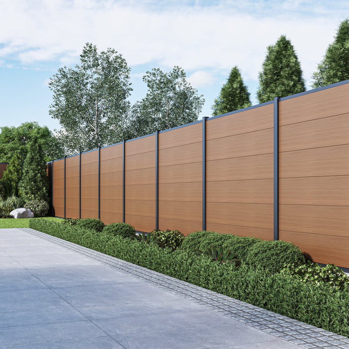 WPC-Steckzaunsystem MAX-XL coextrudiert