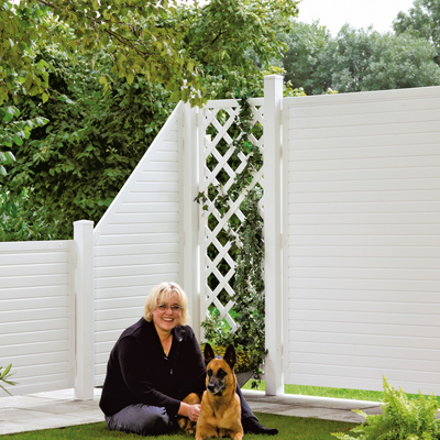 Lightline-Sichtschutzzaun Serie PVC
