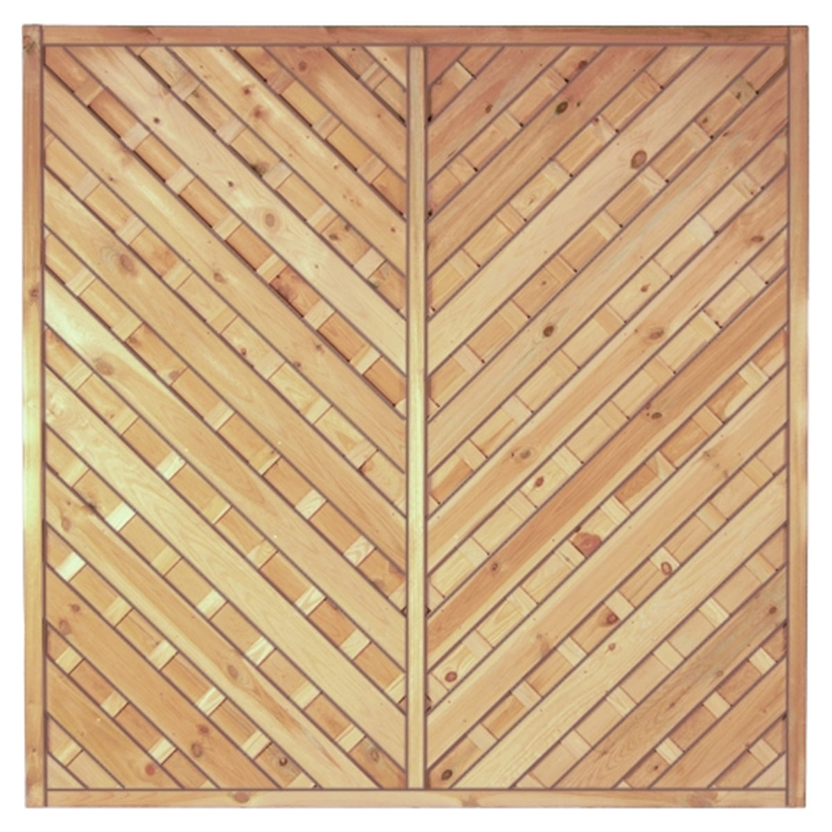 Maxi-Diagonal 1  180 x 180 cm
Rahmen 45/45 mm, kdi grün
Lamellen geriffelt & geschraubt