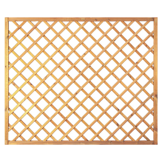 Diagonal-Rankzaun 180 x 150 cm
MW 10 x 10 cm, Rahmen 45/45 mm, kdi grün
Leisten 12 x 30 mm, genagelt