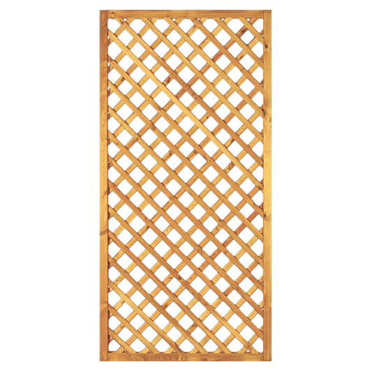 Diagonal-Rankzaun 90 x 180 cm
MW 6 x 6 cm, Rahmen 45/45 mm, kdi grün
Leisten 12 x 30 mm, genagelt