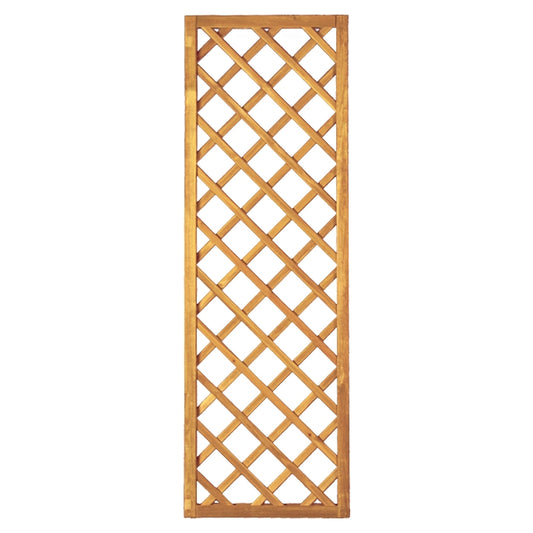 Diagonal-Rankzaun 60 x 180 cm
MW 10 x 10 cm, Rahmen 45/45 mm, kdi grün
Leisten 12 x 30 mm, genagelt