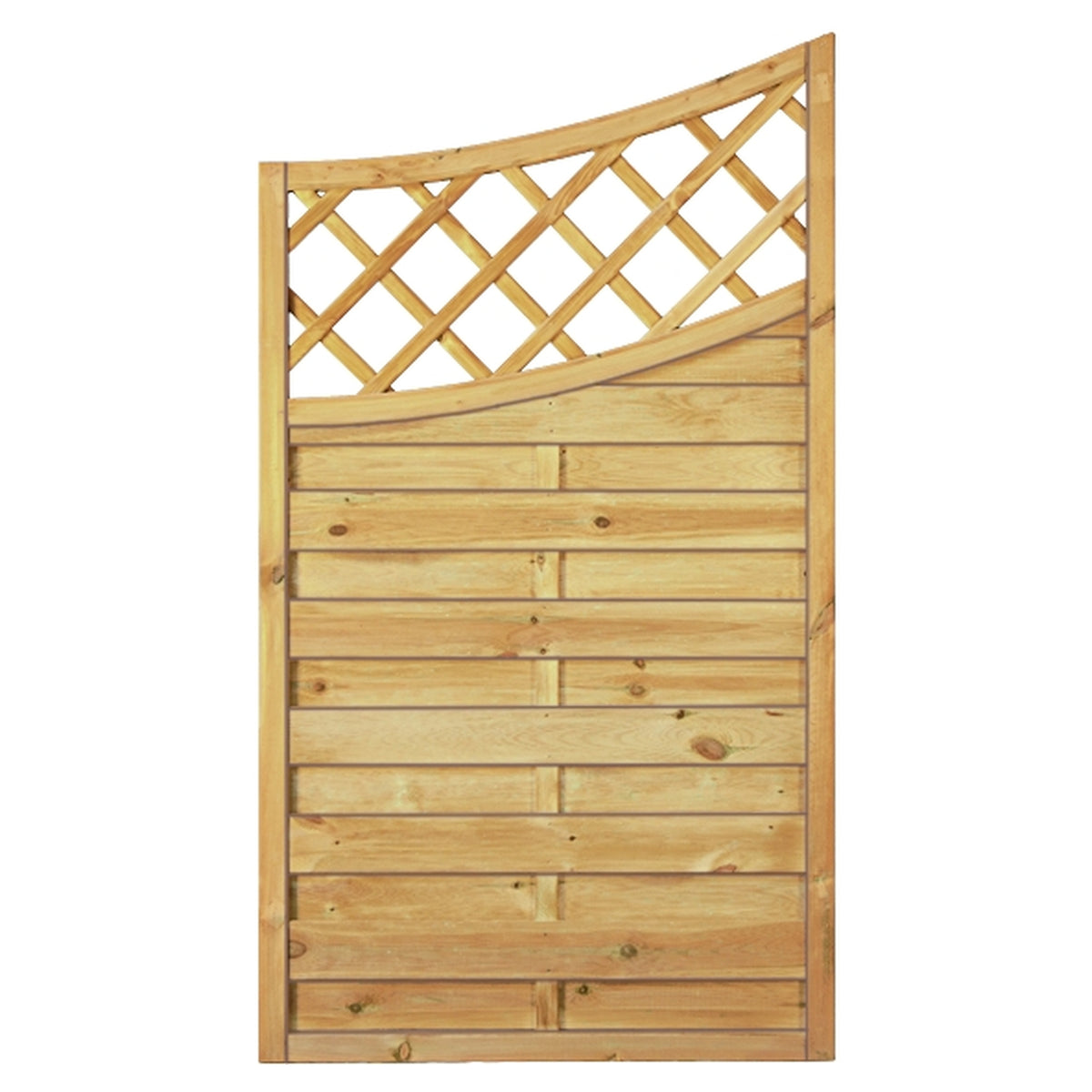 Maxi-Doppelbogen 2 90 x 160/140 cm
Abschluß, Rahmen 45/45 mm, kdi grün
Lamellen geriffelt & geschraubt