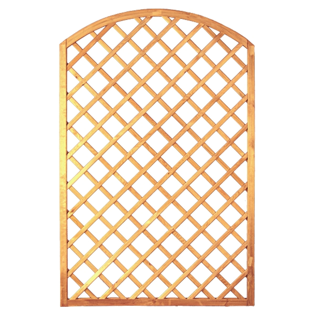 Bogen-Rankzaun-Serie 120 x 180/160 cm 
MW 10 x 10 cm, Rahmen 45/45 mm, kdi grün
Leisten 12 x 30 mm, genagelt